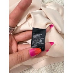 $330 Jay Godfrey Mini Dress 2 Beige NWOT Off Shoulder Slit Bodycon Cocktail