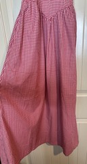 Sim & Sam Red check Gingham bisque waist maxi dress XS Western Cowgirl Country