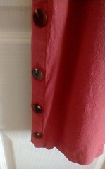 Madewell Shift Dress Short Deep Rose Side Buttons Cuffed Sleeves Pockets – Small
