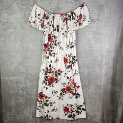 Womens J for Justify Floral Maxi Dress Roses Comfort Off Shoulder Size 3X