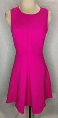 Everly Pink Sleeveless Fit & FlareZip Back Dress S