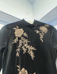 Johnny Was Stretch Velvet Mock Neck