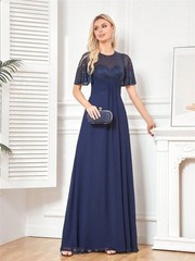 Luxury Bat Sleeve Sequins Formal Evening Dresses Women 2025 Elegant O-Neck Merma