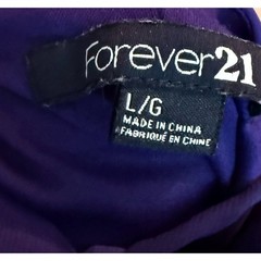 Forever 21 Deep Purple Spaghetti Strap V-Neck High Low Maxi Dress Size Medium