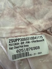 NWT REVOLVE Z Supply Hazy Cloud Print Dress Pink Blossom Size Medium