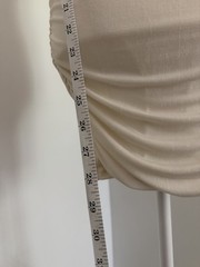 Forever 21 Beige Solid One Shoulder Ruched Bodycon Mini Party Dress Size S