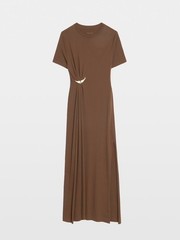 AUTHENTIC Zadig&Voltaire Women Cotton Rhinestone Brooch Soft T Long Dress XS-L