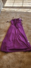 NWT Tiered w/ruffle Chiffon Lined Long formal dress w/Lace up back Burgundy