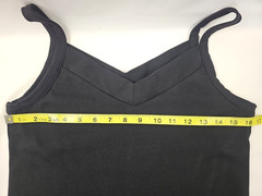 Patagonia Sundress Lg Strap Tank Inner Bra Stretch Orgainic Cotton Spandex Black