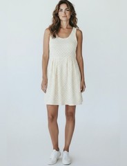 Alythea Sleeveless Pleated Dress Beige Large