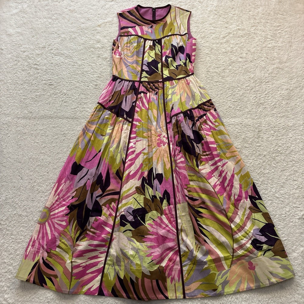 ANAYI Graphical Floral Print Flared Dress 23SS Size38 JAPAN