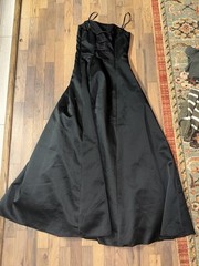 A.B.S Evening Black Solid Sleeveless Strappy Long Gown Dress 6