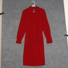 Neiman Marcus Gillian Women&rsquo;s Coat Dress Size 12 Red VINTAGE 100% Wool