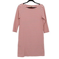 Uniqlo Striped Dress Womens M Red Nautical Classic Casual Preppy Coastal Beachy