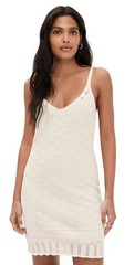 Z Supply Charmer Cover up Beige Crochet XS Mini Dress Beach Swim Summer