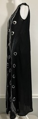 India Boutique Maxi Dress XL Black Floral Artsy Boho Hippie Beach Vacation