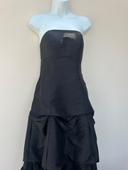 STUNNING LONG BLACK STRAPLESS EVENING DRESS – LIGHT IN THE BOX – SIZE 8