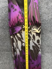 Grass Collection Animal Print Halter Maxi Dress Beaded Purple Multicolor L