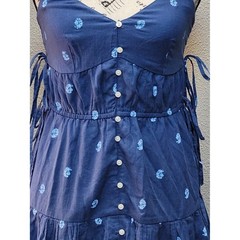 AMERICAN EAGLE Boho Tiered Button Blue Maxi Sun Dress – XS – NWT NEW
