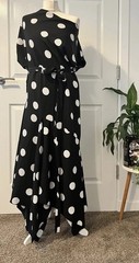 Black White Dress size 14 NWT wedding races garden party cruise