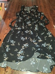 Chelsea Studio Black Floral Knit cottagecore boho-chic classic sleeveless dress