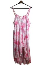 NWT 2XL Scarlet Darkness Black & White Floral Hi Lo Cottagcore Dress