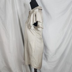 ALI RO Size 2 Beige Vegan Silk Flutter Sleeve Boho Dress Pockets Anthropologie