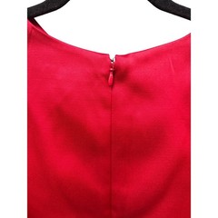H&M Red Satin Shift Dress Womens Large Long Sleeve Mini Tunic