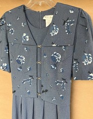 Vintage Miss Dorby vested dress – Excellent Cond – size 12 – easy care washable