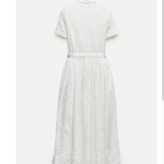Zara $129 EMBROIDERED EYELET SHIRT DRESS WHITE XS S M L XL 2614/271 NWT