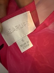 SUGARLIPS DRESS WOMENS SIZE Small Dime Organza Mockneck Maxi Dress Pink Summer