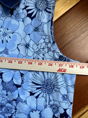 Vintage Talbots Petites Blue Floral Polo Dress M Cotton Sleeveless Preppy Golf