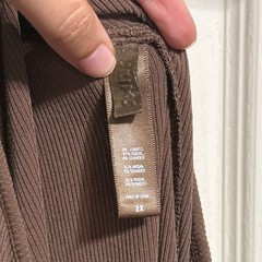 Skims Soft Lounge Cut Out One Shoulder Brown Ribbed Mini Dress Oxide 2X Neutral