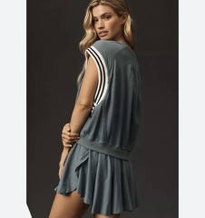 Anthropologie DAILY PRACTICE Small Blue Twofer Mini Tunic Dress
