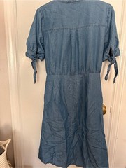 Micheal kors Light Blue denim soft Chambray Tie-Waist Women’s Dress