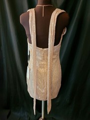 NWT Sz 8 Champagne Halter Mini Dress