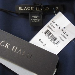 NWT Black Halo Jackie O in Eclipse Stretch Gabardine Belted Sheath Dress 2 $390