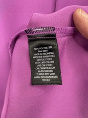 Worthington Tunic Mini Dress Womens XL Purple V Neck Sleeveless Pleated Career