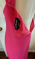 BEBE Womens Bodycon MIDI Halter Neck Double Cutout Hot Pink Size 3X (18)