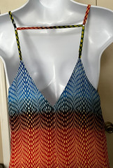 🌼CHARLIE JADE MULTICOLOR GRADIENT DRESS • SILK‑LINED • SZ SP • SPAGHETTI STRAPS