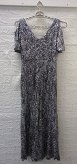 Pre-Owned Alex Evenings Caroline Flutter Sleeve Sequin Gown Women&rsquo;s Size 8P