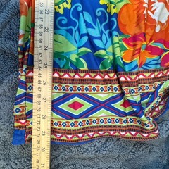 India Boutique Floral Tube Dress Womens One Size Beaded Halter Boho Tropical