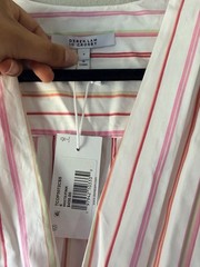 NEW DEREK LAM 10 CROSBY Tora Dress in White/Pink