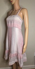 Lucca Red White Blue Striped Sleeveless Sundress Size M