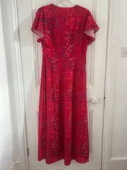 FRENCH CONNECTION Frances Drape Tie Waist Ditsy Floral Printed Maxi Dress UK12