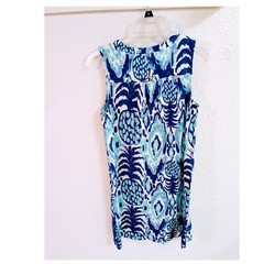 Lilly Pulitzer Sleeveless Pineapple Print Mini Dress Call me Serene Sz. XS