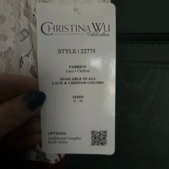 Christina wu Style 22775 M Mahogany And Ivory NWT Size 16