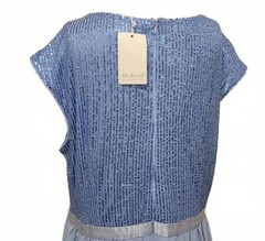 Wedtrend Light Blue Sequin Ruffle Plus Size Women&rsquo;s Dress 2XL