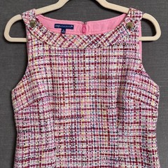 Talbots Dress 6 Petite Pink Tweed Sheath Work Office Career RSVP Preppy Easter
