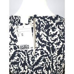 NWT H&M Black and beige patterned above the knee Dress sz XS Boho NEW 326